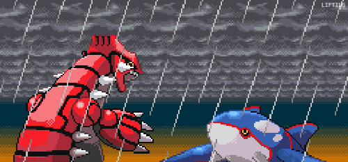 Groudon vs Kyogre — Hoenn legendary battle